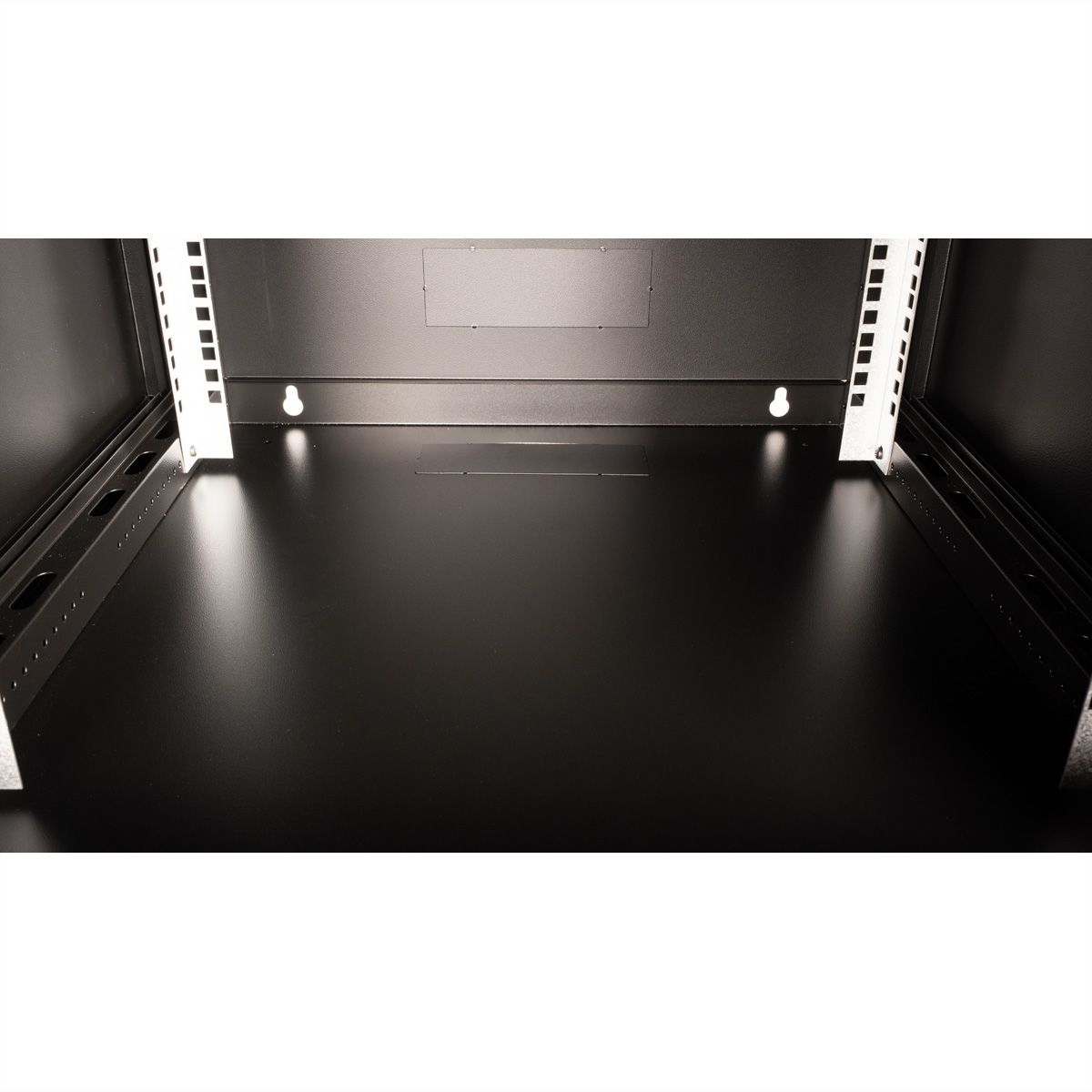 VALUE Boîtier mural 19 pouces 6U, 600 x 600 mm, noir, kit à assembler