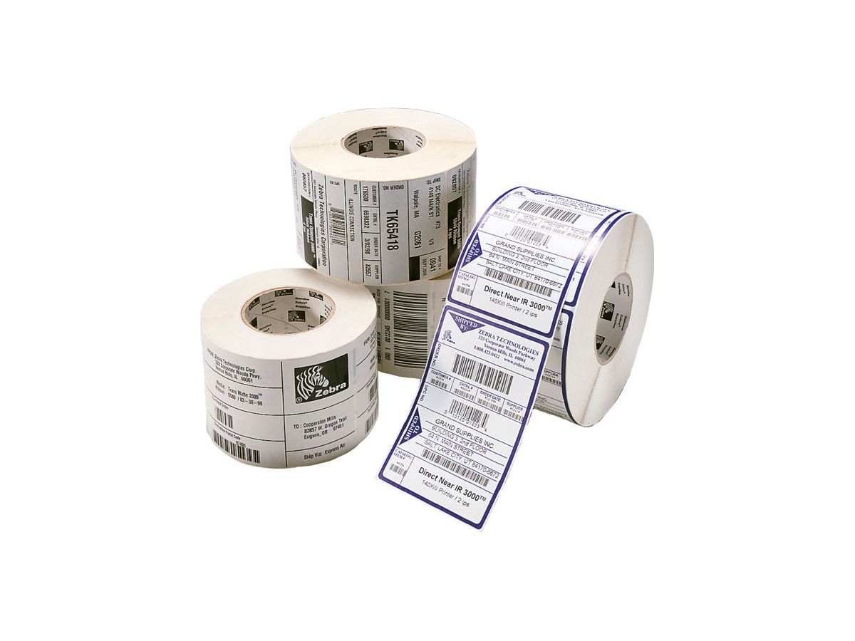 Zebra Z-Perform 1000T Blanc Perm Adhesive