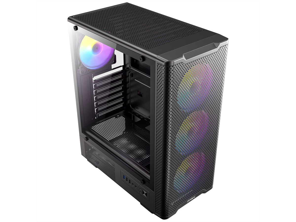 ANTEC VX-310 ARGB Boîtier PC ATX, Micro-ATX , ITX Mid Tower Gaming, noir
