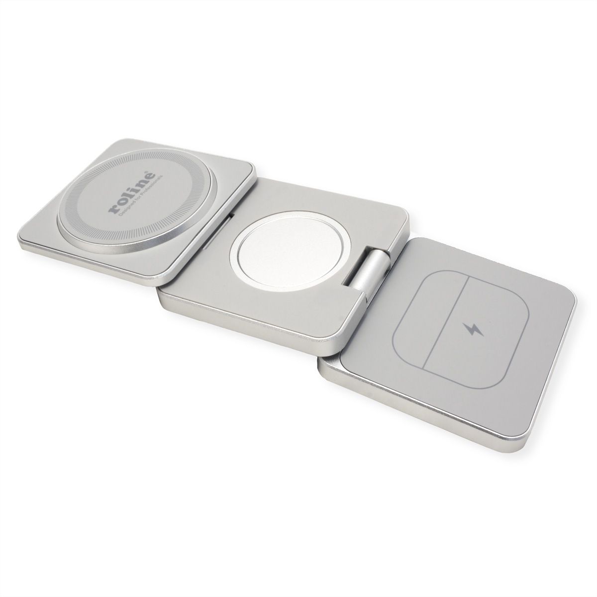 ROLINE Station de charge à induction 3-en-1, pliable, pour appareils APPLE