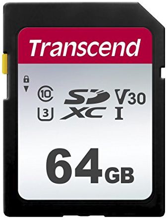 Transcend TS64GSDC300S mémoire flash 64 Go SDXC Classe 10 NAND