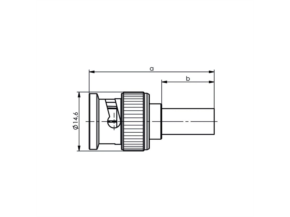 TELEGÄRTNER Connecteur à sertir BNC 50 ohms , pour RG-58C/U, standard