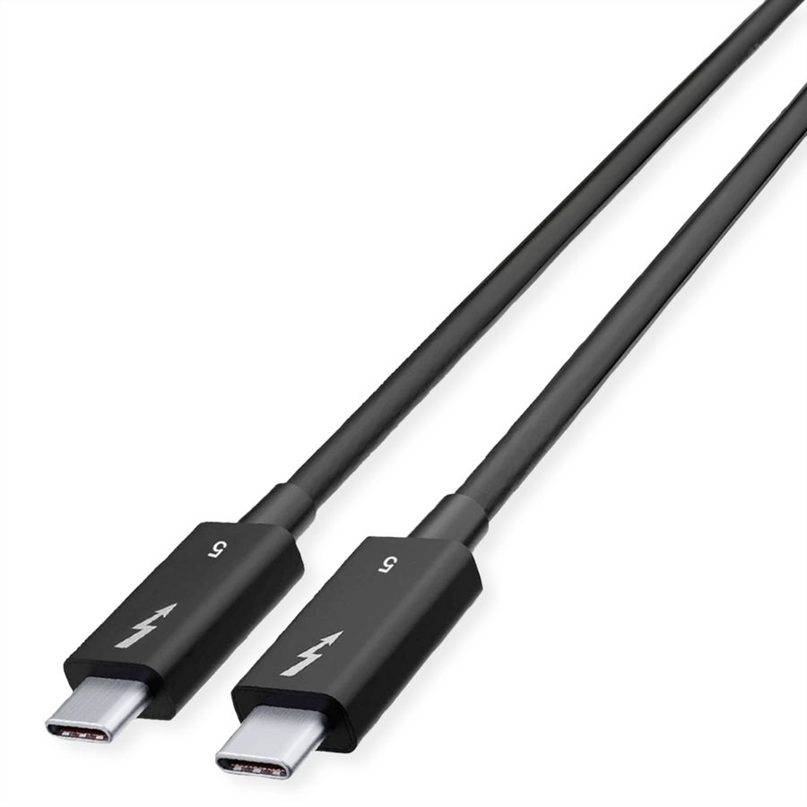 ROLINE Câble Thunderbolt™ 5 USB type C, M/M, 8K UHD-2, 80Gbit/s, 240W, passif, noir, 0,5 m