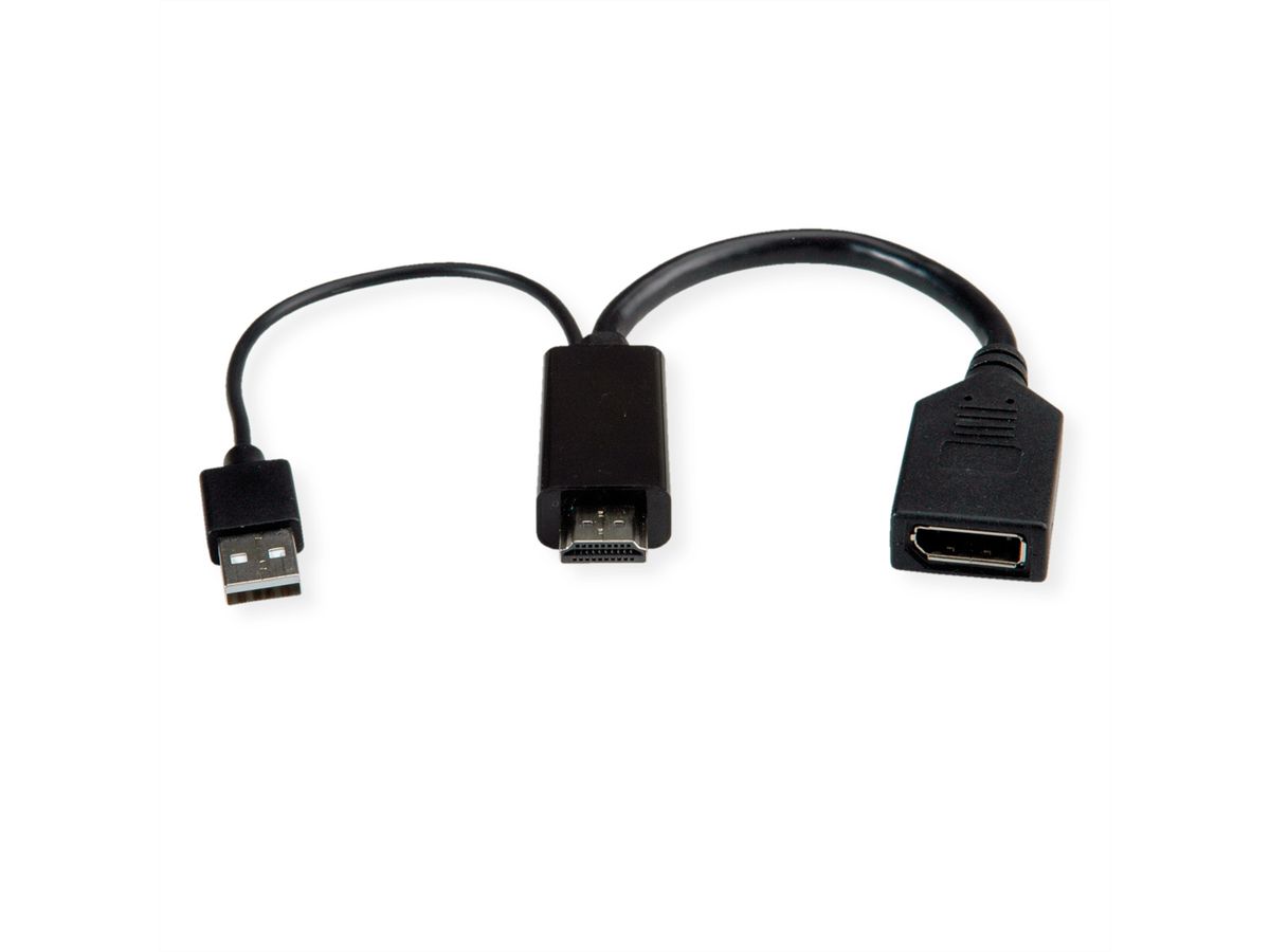 ADAPTATEUR HDMI / DISPLAYPORT, 4K, F / M, NOIR