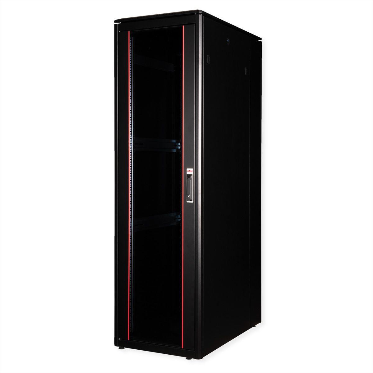 ROLINE 19" Baie réseau Pro 42U, 600x1000 LxP Porte verre noir