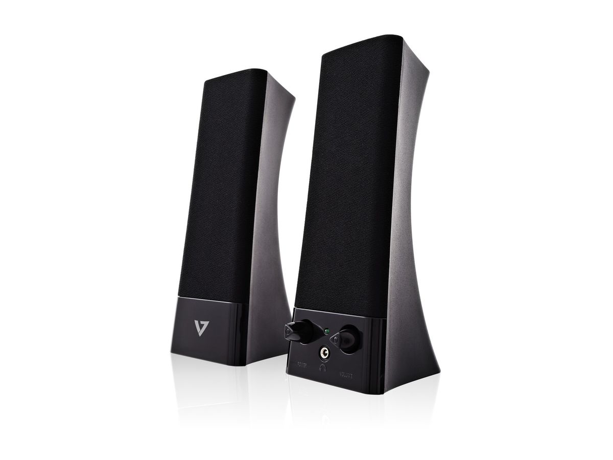 V7 Haut-parleurs Stéréo USB - Pour ordinateur portable et de bureau