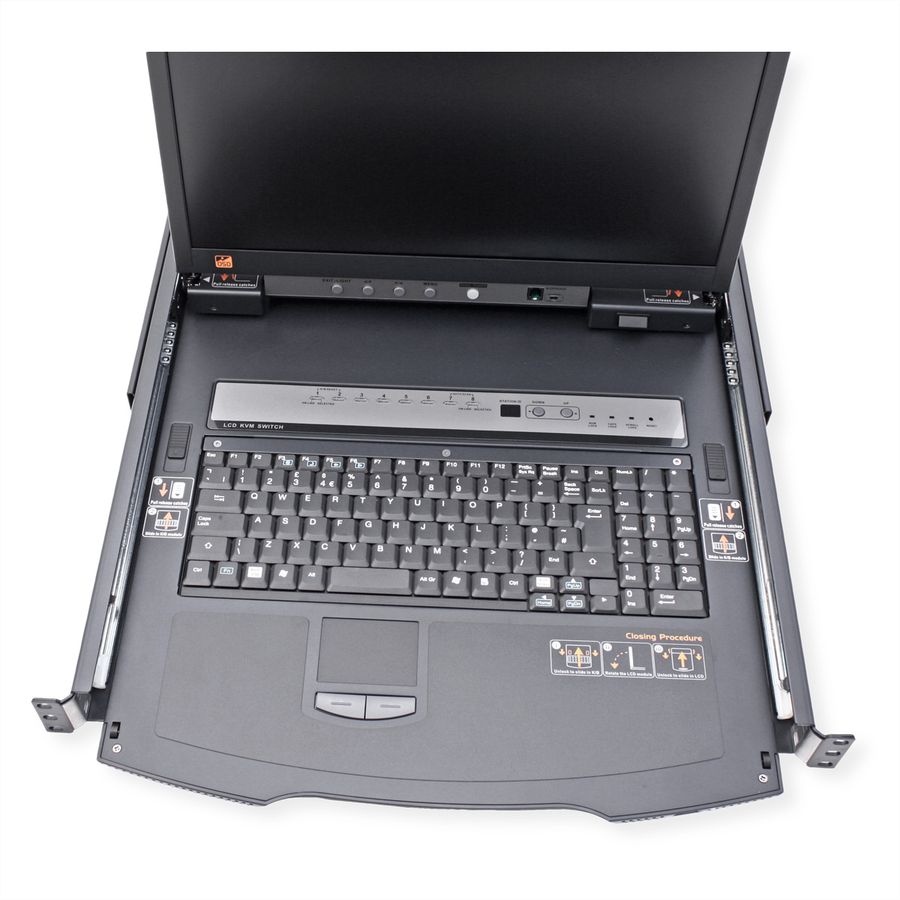 ATEN KL1508AiN Commutateur KVM LCD 48cm 8 ports Multi-Interface Cat 5 sur IP, FR-Layout