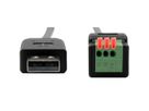 EXSYS EX-13009 Câble USB vers série 1S RS-485, bloc terminal avec bouton-poussoir, 1.0 m (chipset FTDI)