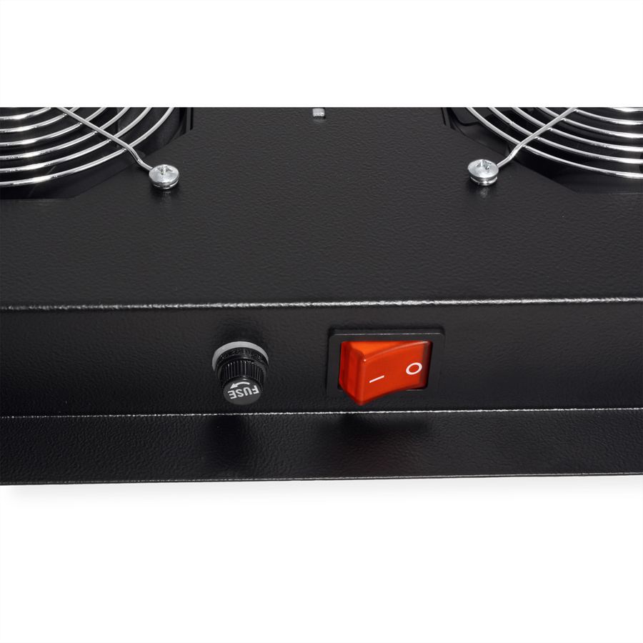 ROLINE Unité de ventilation 4 ventilateurs, thermostat, noir