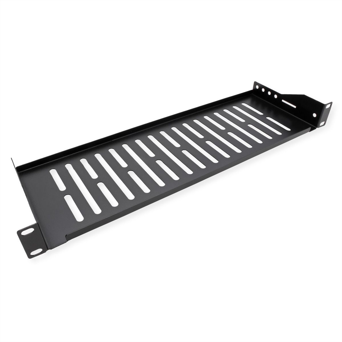 VALUE Etagère 19", 485 x 150 mm, 1 U, max. 10 kg, forme en U, noir
