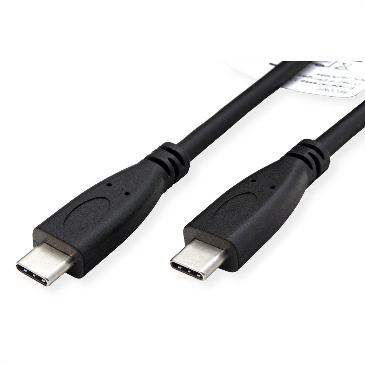 ROLINE RM Câble USB 3.2 Gen 2, C-C, M/M, 4K UHD-1, 10Gbit/s, Emark, 100W, noir, 0,5 m