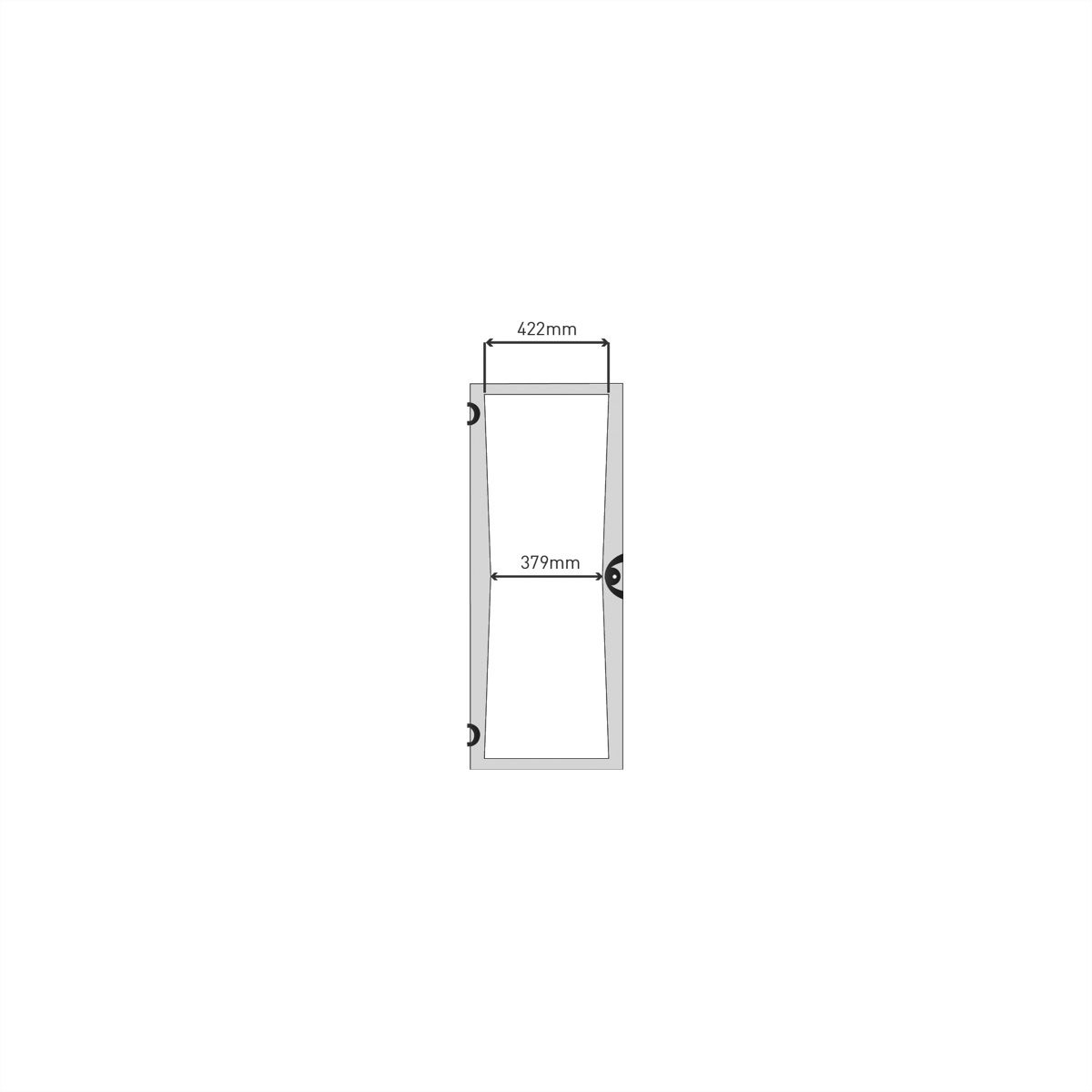 SCHROFF Porte 38U verre ACRYL RAL7035