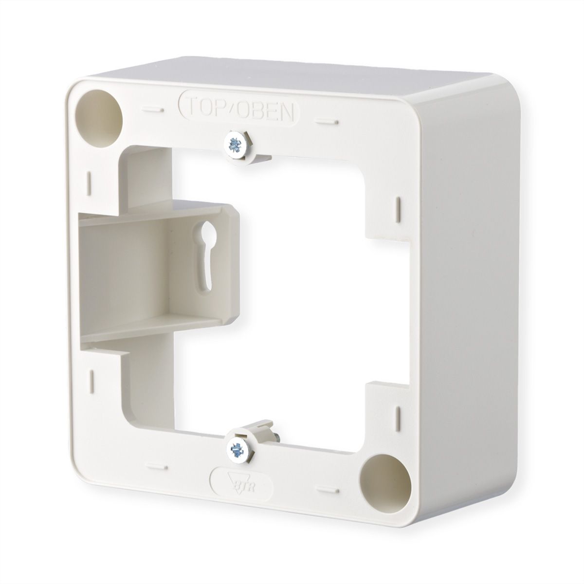 METZ CONNECT Cadre pour montage en saillie 85 x 85 mm, simple, blanc pur
